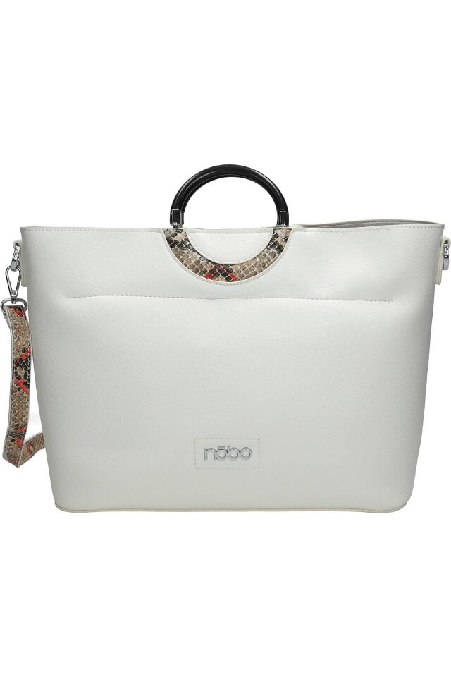 Geanta de mana / umar, Nobo, Piele ecologica, Alb