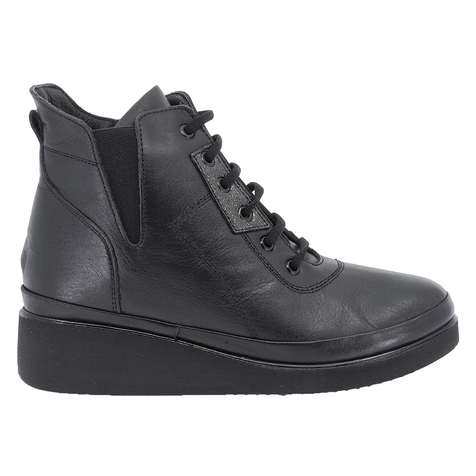 Ghete dama, Caspian, Cas-3522, casual, piele naturala, Negru
