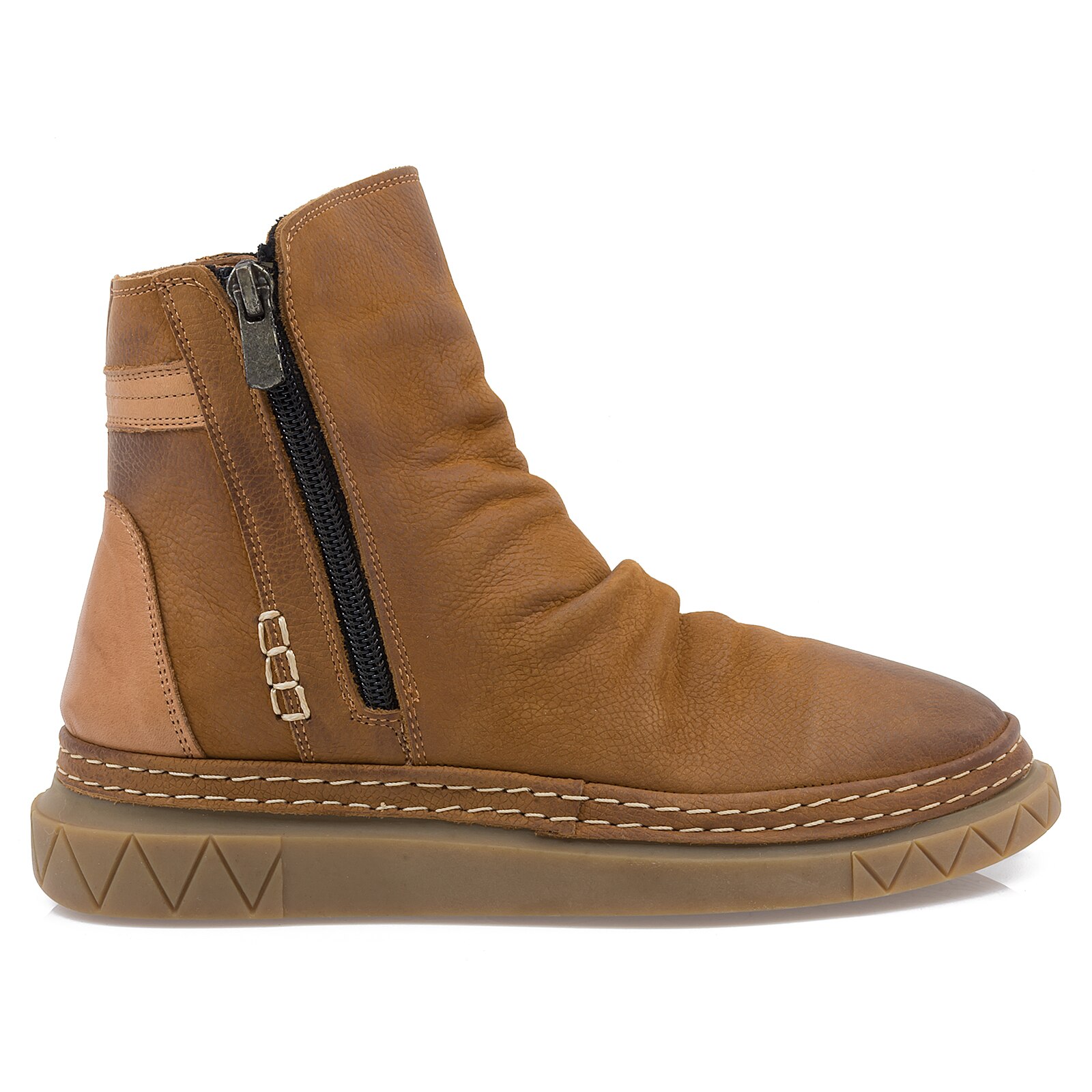 Ghete dama, Caspian, Cas-FE10, casual, piele naturala, Tabac