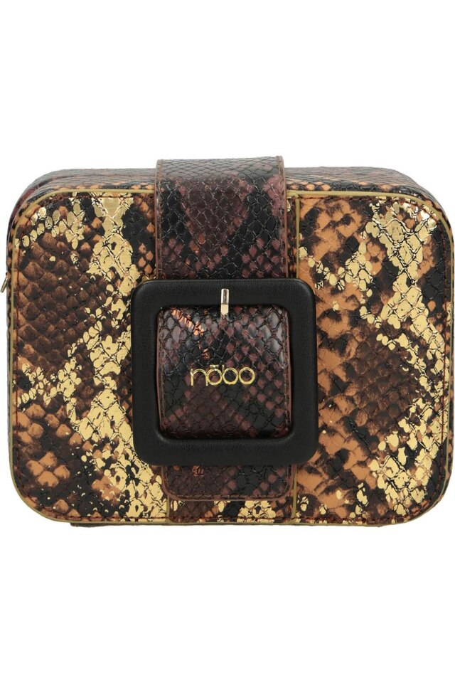 Geanta Nobo, 17 x 17 cm, Piele ecologica, Maro