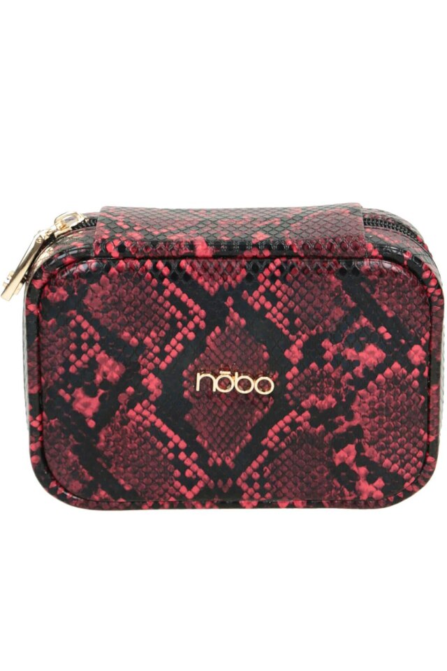 Cutie bijuterii, NOBO, NBOX-J0161-C005, Piele ecologica, Rosu/Negru