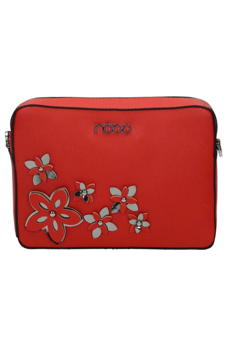 Geanta Nobo, Piele ecololgica, 17x25x3 cm, Rosu