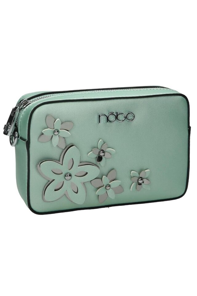 Geanta Nobo, Piele ecololgica, 11x17x5 cm, Verde