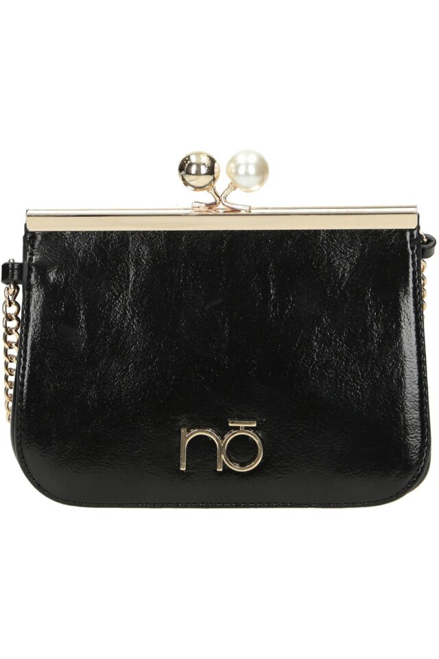 Geanta Nobo NBAG-L0270-C020, 18 x 18 x 7 cm, Piele ecologica, Negru