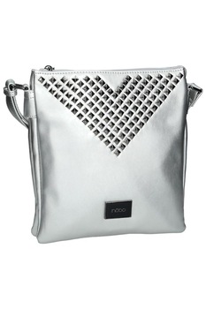 Geanta Nobo, Piele ecologica, 28x25x5 cm, Argintiu Geanta Nobo, Piele ecologica, 28x25x5 cm, Argintiu