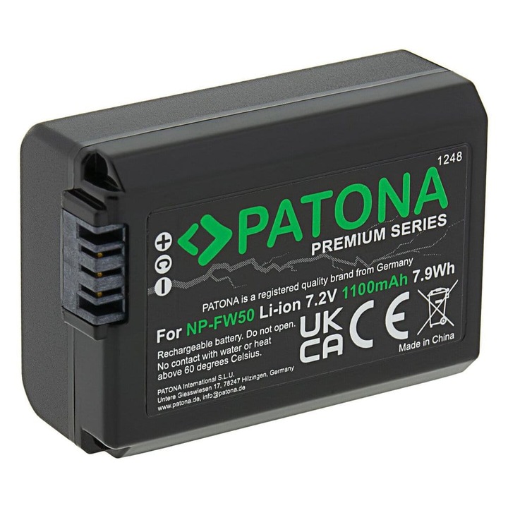 Acumulator Patona Premium NP-FW50 1100mAh replace Sony-1248