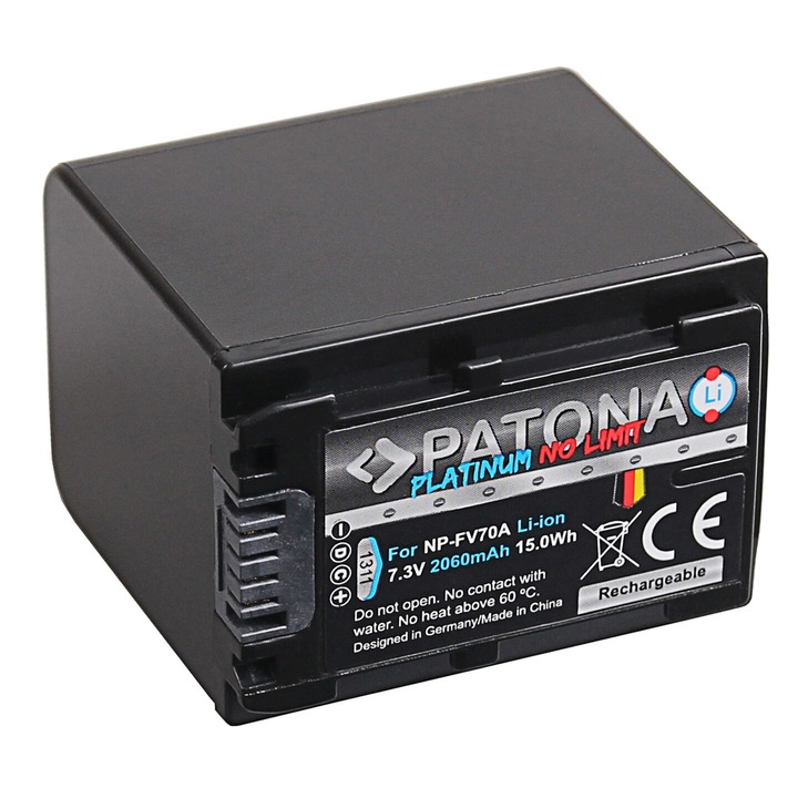 Acumulator Patona Platinum NP-FV70 2060mAh replace Sony DCR-DVD DCR-HC DCR-SR-1311
