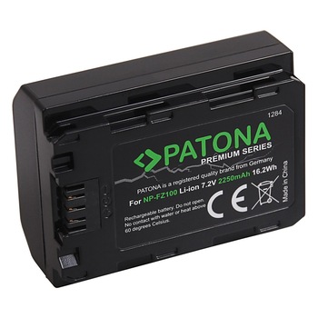 Acumulator Patona Premium NP-FZ100 2250mAh replace Sony A9, A7 III-1284 Acumulator Patona Premium NP-FZ100 2250mAh replace Sony A9, A7 III-1284
