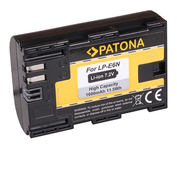 Acumulator Patona LP-E6N 1600mAh compatibil Canon EOS 5D Mark II III IV 7D 60D 70D 80D 6D 5D -1260 Acumulator Patona LP-E6N 1600mAh compatibil Canon EOS 5D Mark II III IV 7D 60D 70D 80D 6D 5D -1260