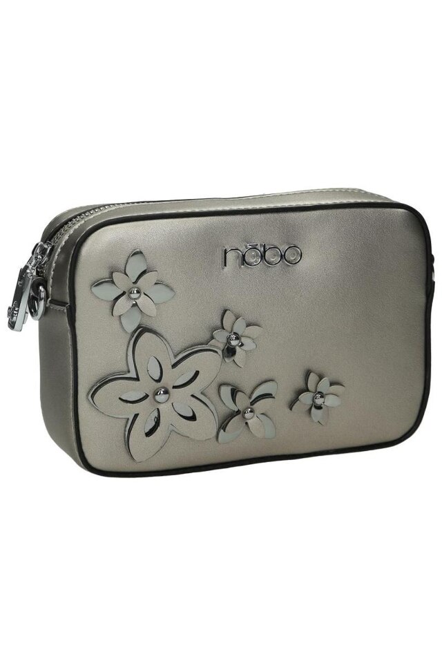Geanta Nobo, Piele ecololgica, 11x17x5 cm, Auriu