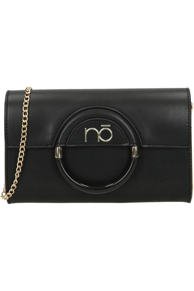 Geanta Nobo NBAG-L0750-C020, 15 x 23.5 x 5.5 cm, Piele ecologica, Negru/Bej