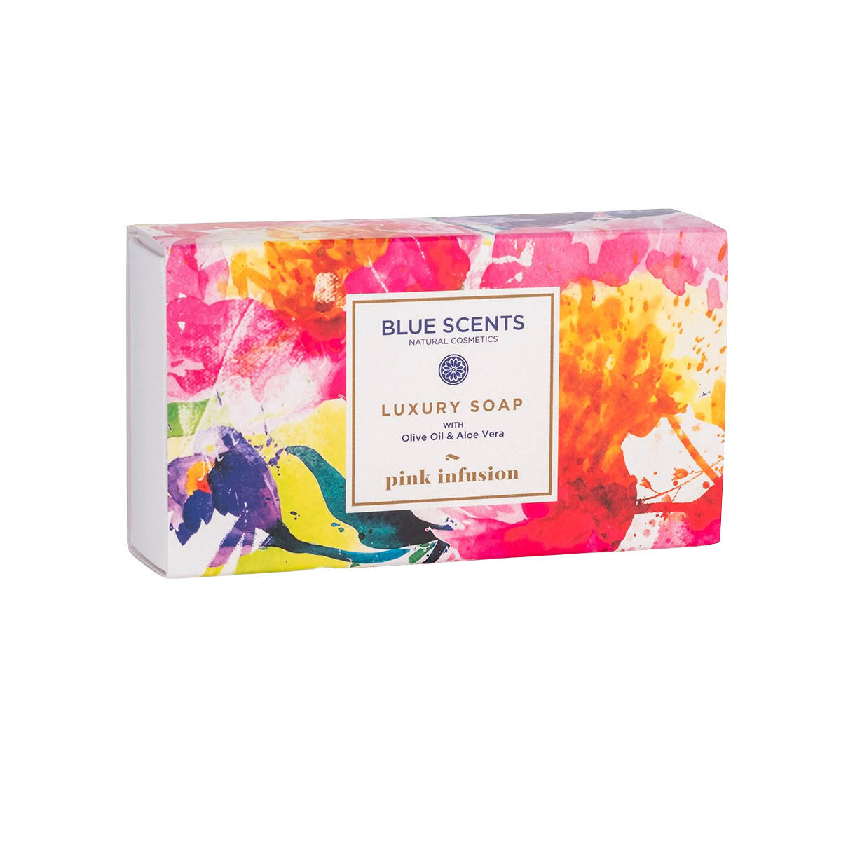 Sapun Blue Scents, cu ulei de masline, aloe vera, Infuzie Roz, 150 g