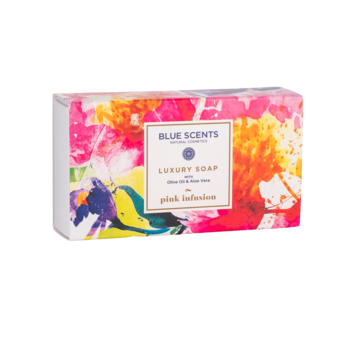 Sapun Blue Scents, cu ulei de masline, aloe vera, Infuzie Roz, 150 g Sapun Blue Scents, cu ulei de masline, aloe vera, Infuzie Roz, 150 g