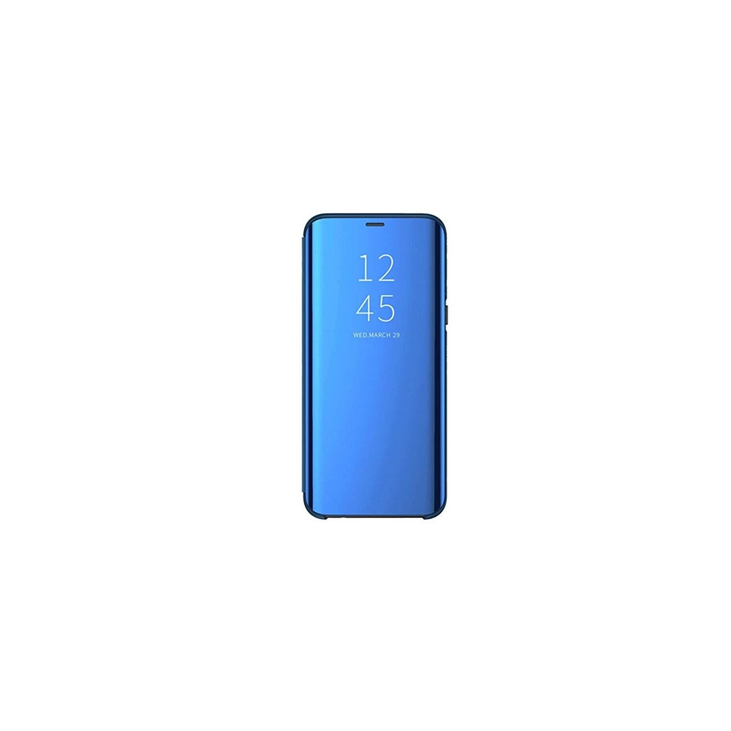 Husa Smart Clear View Cover pentru Samsung Galaxy A20S, Albastru