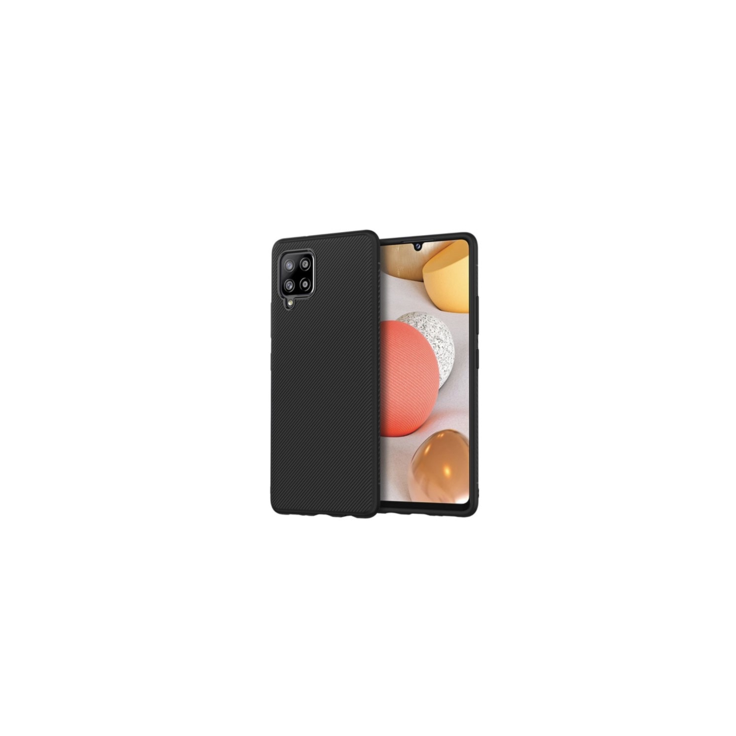 Husa spate model Tweed, pentru Samsung Galaxy A42 5G, Negru