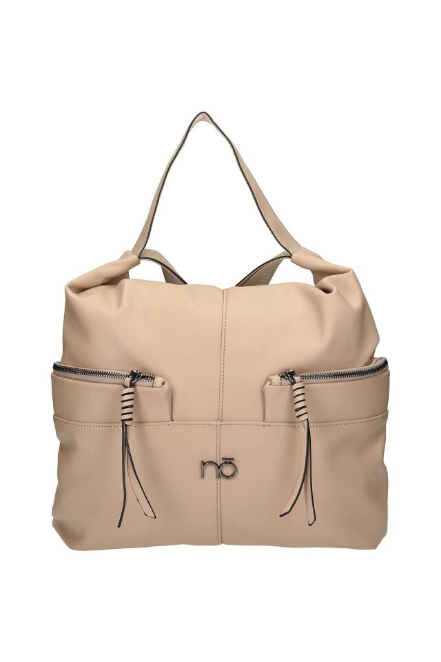 Rucsac Nobo, Piele ecologica, Bej, 34x7x31cm