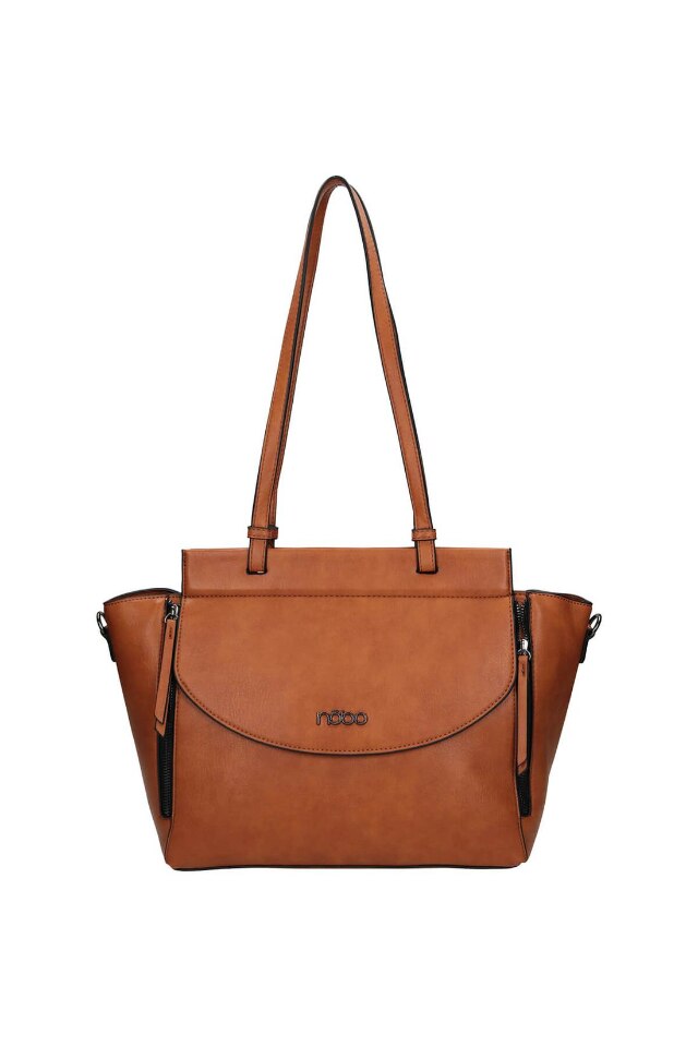 Geanta de mana, Nobo, Buzunar interior, 27 x 38 x 13 cm, Maro