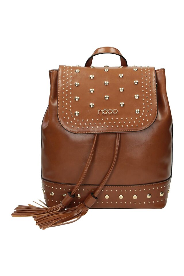 Rucsac Nobo, Piele ecologica, Maro, 30x29x13cm