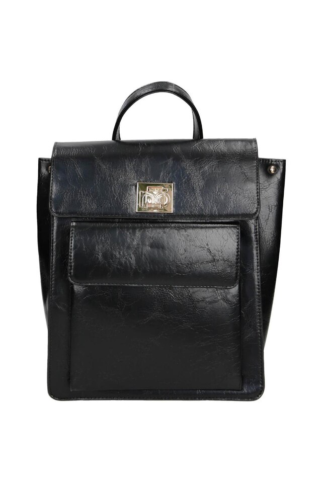 Rucsac Nobo, Piele ecologica, Negru, 28x24x11cm