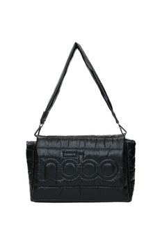 Geanta de mana, Nobo, Buzunar interior, Stralucitoare, 21 x 38 x 10 cm, Negru Geanta de mana, Nobo, Buzunar interior, Stralucitoare, 21 x 38 x 10 cm, Negru