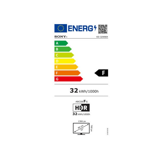 Televizor LED Sony BRAVIA KD32W804PAEP, Smart TV, functie de inregistrare, Nexflix/Amazon, 80 cm, negru