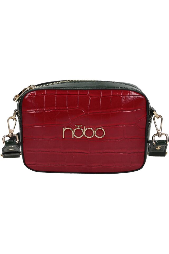 Geanta Nobo, Piele ecologica, 15x21.5x6.5 cm, Rosu