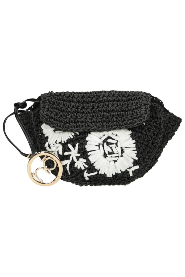 Borseta, NOBO, NBAG-XI0160-C020, Material textil, Negru/Alb