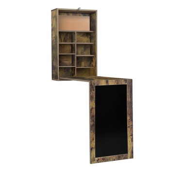 Masa de perete Timeless Tools, cu rafturi incorporate, 79x78x46 cm, Maro Masa de perete Timeless Tools, cu rafturi incorporate, 79x78x46 cm, Maro