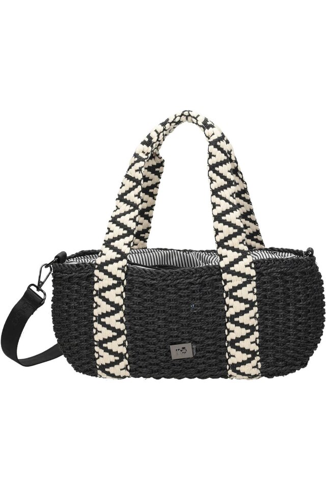 Geanta de mana Nobo, NBAG-XK0320-C020, Ratan, Negru