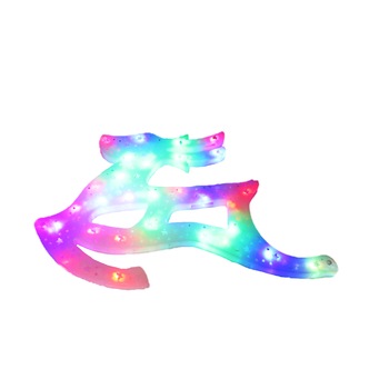 Decor Craciun pentru fereastra, Ren, iluminat multicolor, 30 x 43 cm Decor Craciun pentru fereastra, Ren, iluminat multicolor, 30 x 43 cm