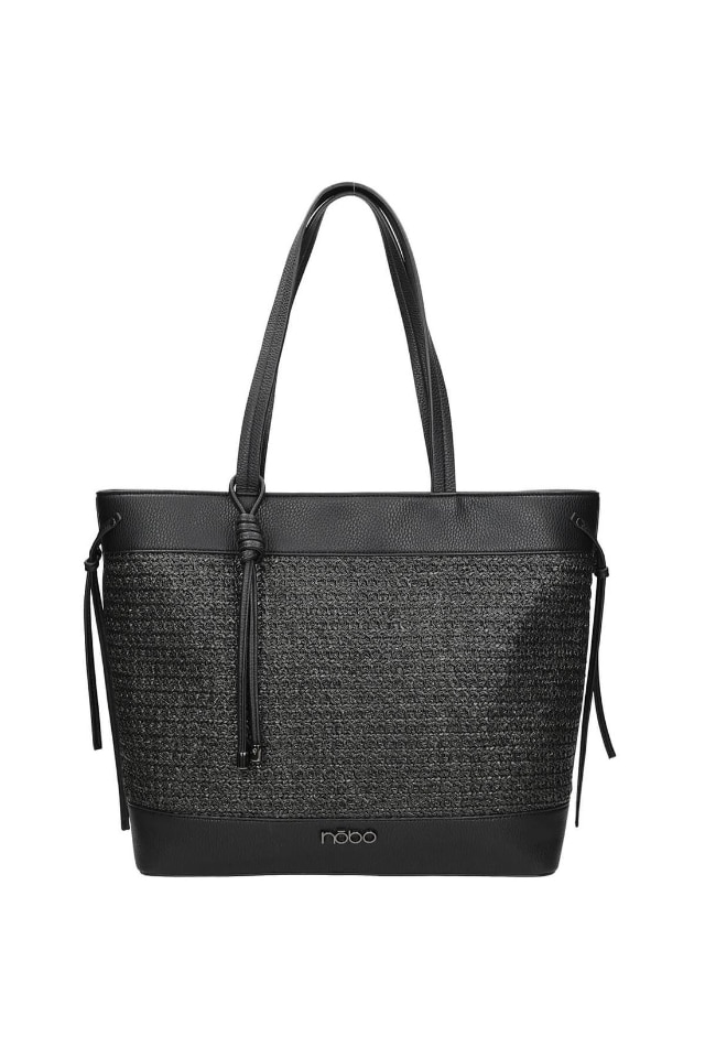 Geanta de mana, NOBO, 29x43x12 cm, Piele ecologica, Negru