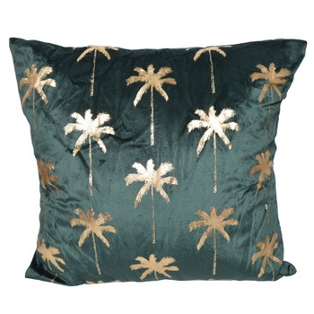 Perna decor 1976, poliester, verde plus auriu, 45 x 45 cm Perna decor 1976, poliester, verde plus auriu, 45 x 45 cm