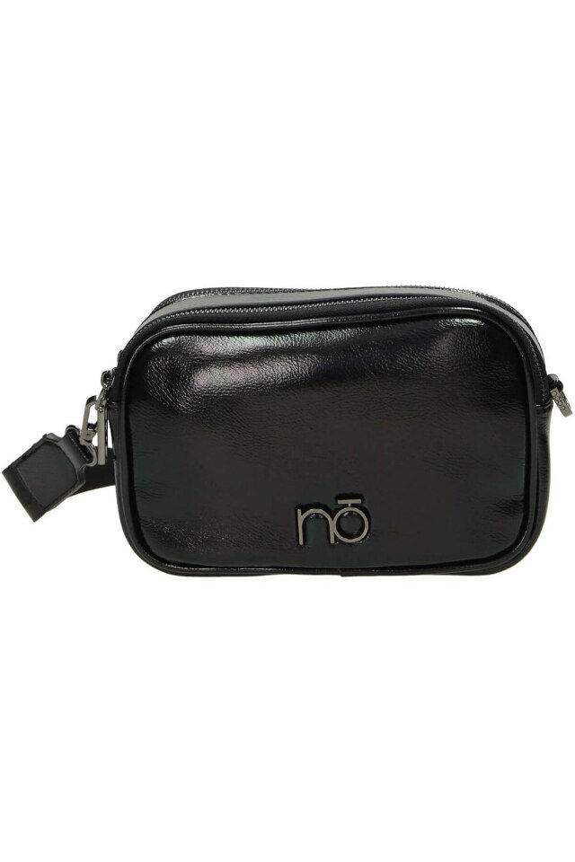 Geanta Nobo, Piele ecologica, 13x20x6cm, Negru