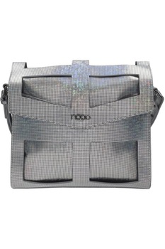 Geanta de mana Nobo, Piele ecologica, 25 x 32 x 10 cm, Argintiu Geanta de mana Nobo, Piele ecologica, 25 x 32 x 10 cm, Argintiu