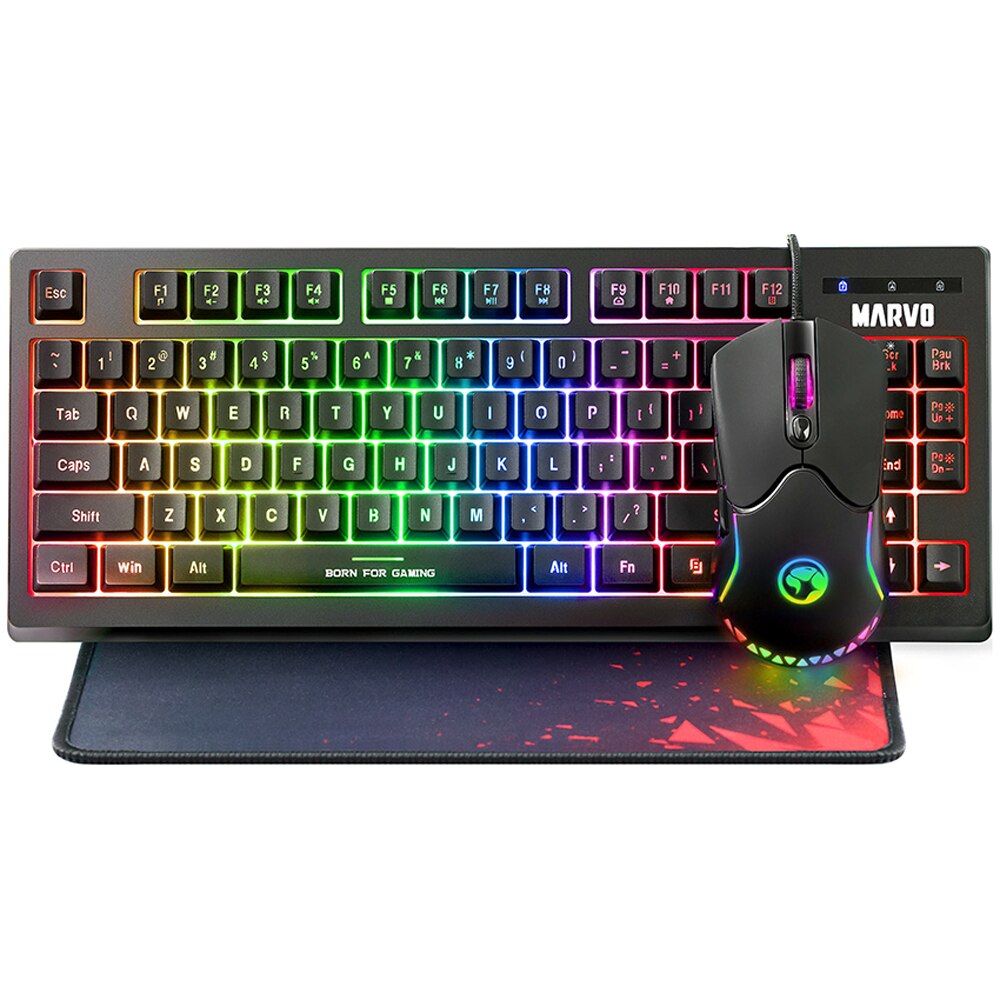 Kit gaming Tastatura, Mouse si Mousepad Marvo CM310