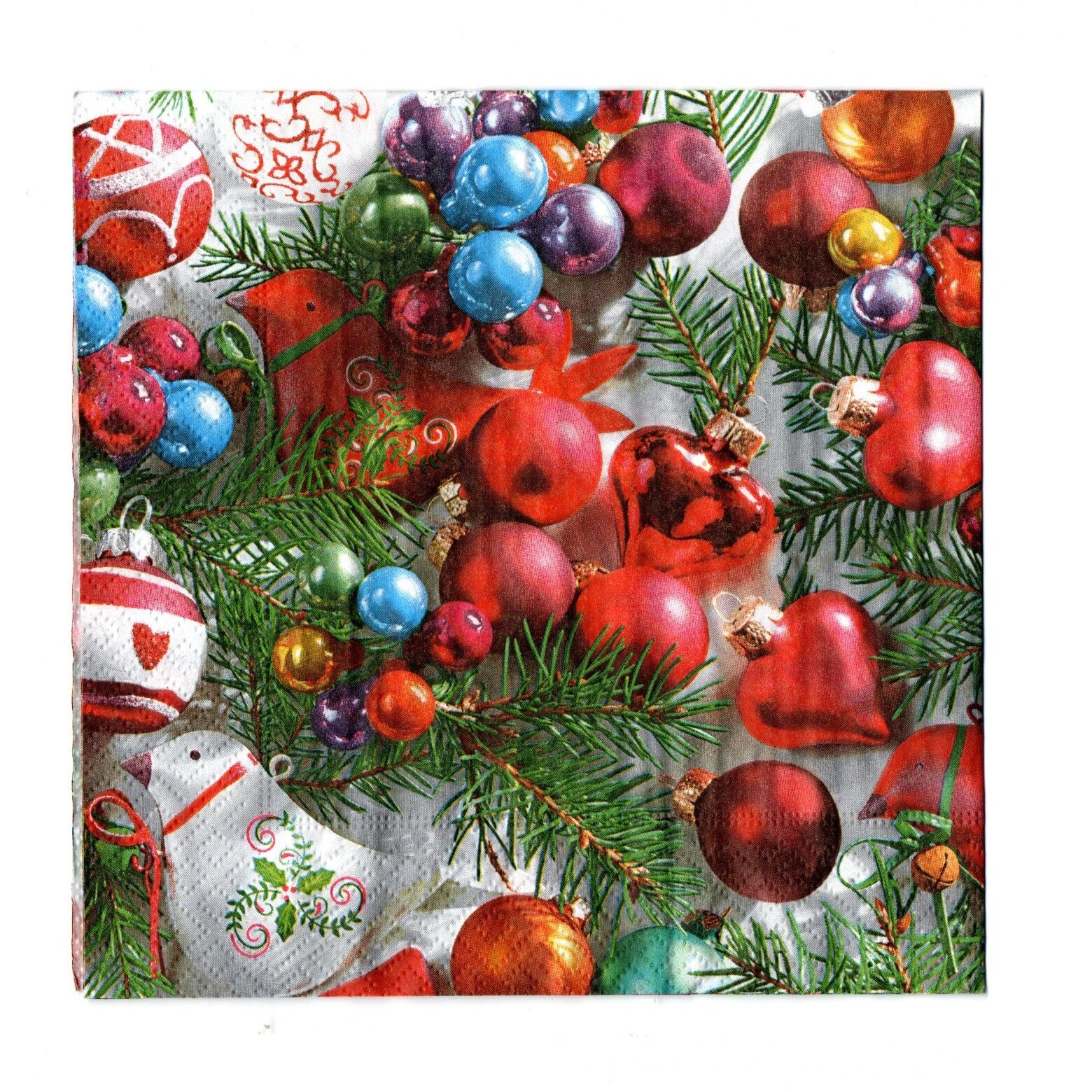 Pachet Servetele de Craciun Masa 20 buc Ornamente Multicolore