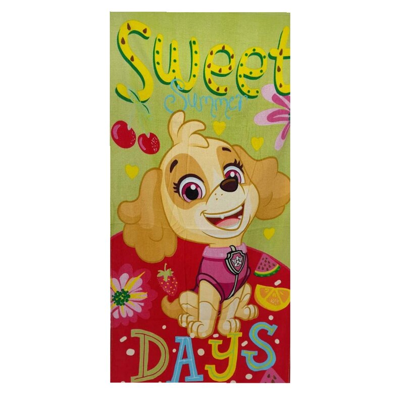 Prosop bumbac, Sweet days, Paw Patrol, multicolor, 140x70 cm