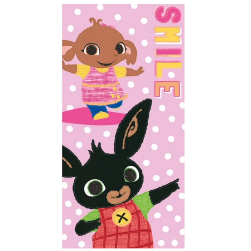 Prosop bumbac, Bing, Smile, roz, 140x70 cm