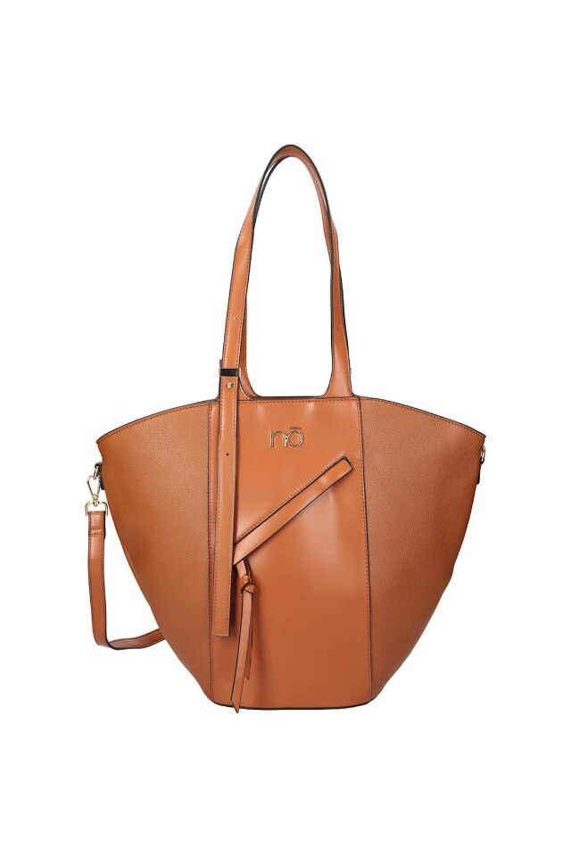 Geanta Nobo, Piele ecologica, 34 x 45 x 15 cm, Maro