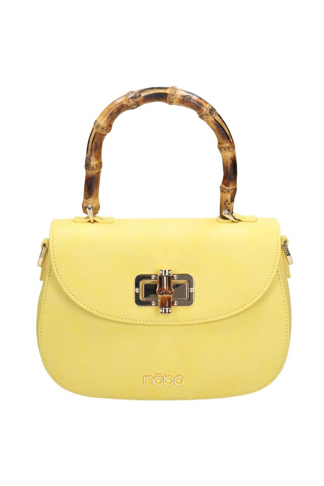 Geanta de mana Nobo, NBAG-K2030-C002, 18x26x9 cm, Piele ecologica, Galben