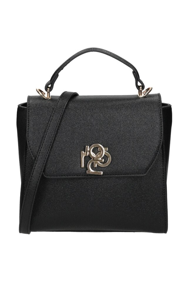 Geanta de mana Nobo, NBAG-K2570-C020, 20x21x7 cm, Piele ecologica, Negru