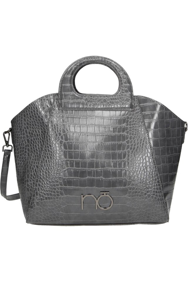 Geanta de mana Nobo, NBAG-L1090-C019, 29x31x11 cm, Piele ecologica, Gri