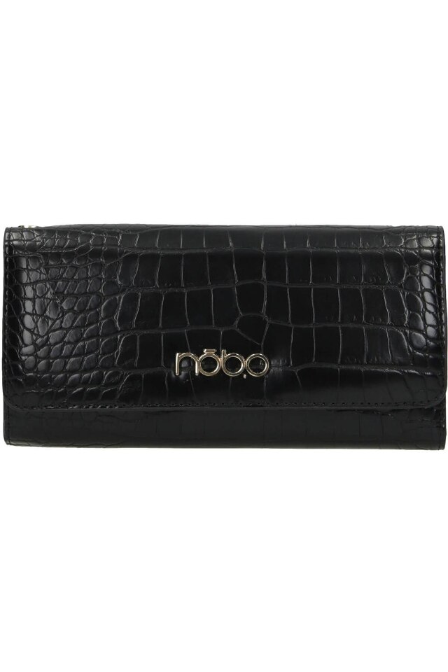 Portofel pentru femei, Nobo, NPUR-K0170-C020, Piele ecologica, 10x19.5x2.5 cm, Negru