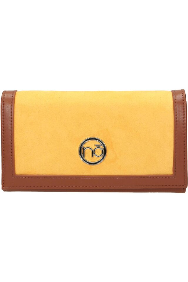 Portofel pentru femei, Nobo, NPUR-L1050-C002, Piele ecologica, 10x19.5x3.5 cm, Maro/Galben