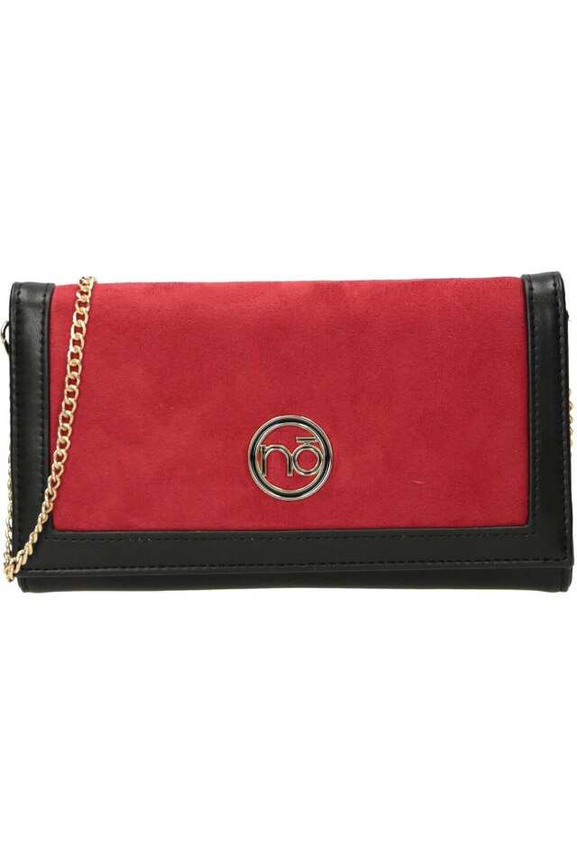 Portofel pentru femei, Nobo, NPUR-L1050-C005, Piele ecologica, 10x19.5x3.5 cm, Negru/Rosu