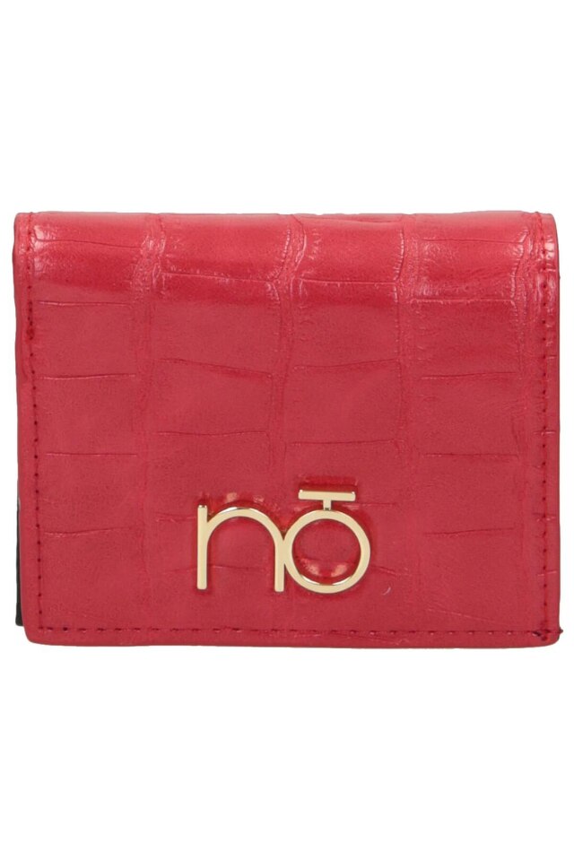Portofel pentru femei, Nobo, NPUR-L1030-C005, Piele ecologica, 9.5x11x2.5 cm, Rosu/Auriu