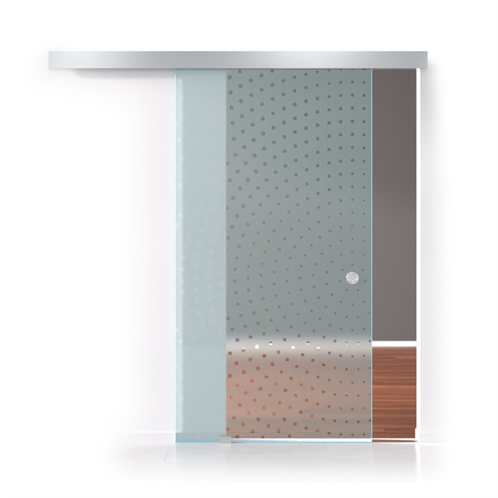 Usa culisanta, GLASSEN, sticla securizata, model GLS 01-10, 850 mm x 2050 mm