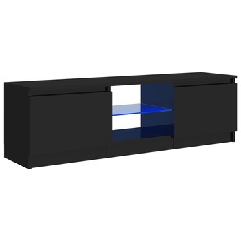 Comoda TV vidaXL, PAL, 120 x 30 x 35.5 cm, Negru Comoda TV vidaXL, PAL, 120 x 30 x 35.5 cm, Negru