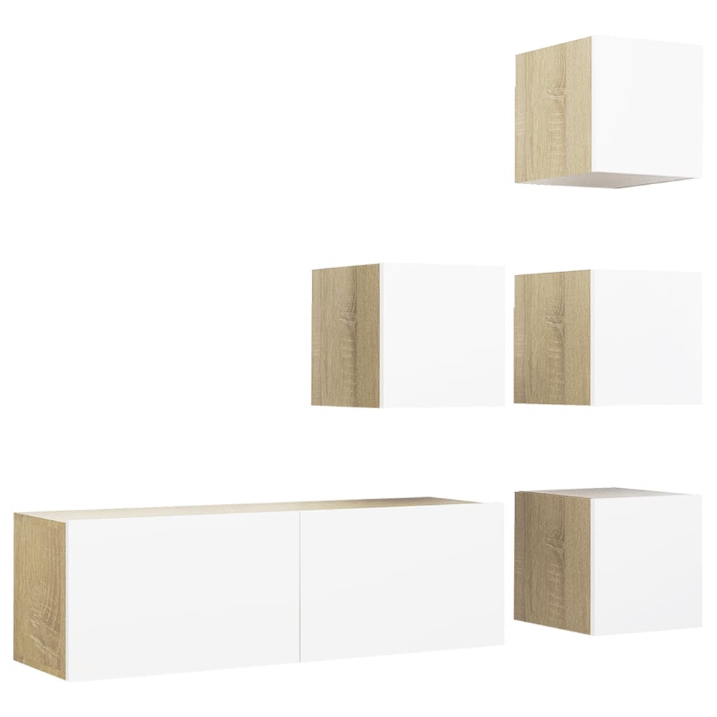 Set dulap TV vidaXL, PAL, 100 x 30 x 30 cm, Bej