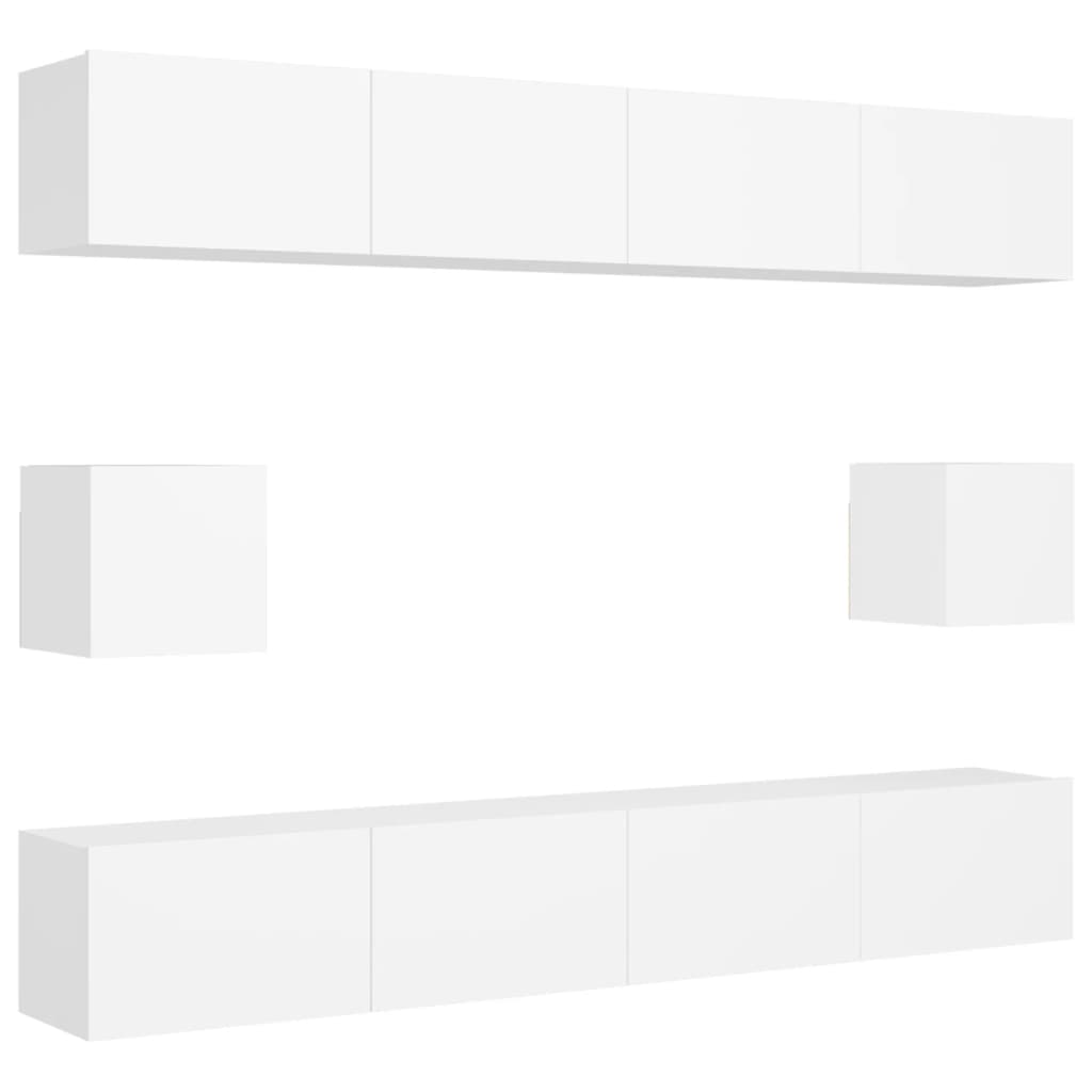 Set dulap TV ,vidaXL, PAL, 100 x 30 x 30 cm, Alb